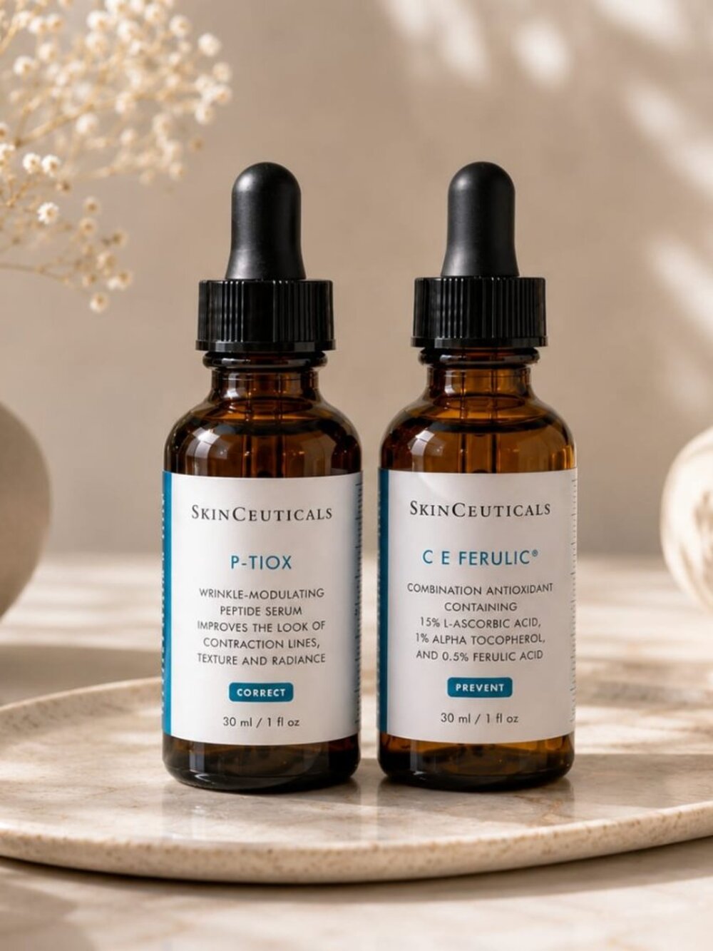 SkinCeuticals P-TIOX Anti-Wrinkle Serum,SkinCeuticals C E Ferulic Antioxidant